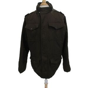 I. Spiewak & Sons Mens Military Jacket Brown Button High Neck Size XL